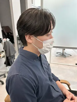 ショート メンズ かのん/メンズ毛流れ 特化/曲がる縮毛矯正のヘアスタイル