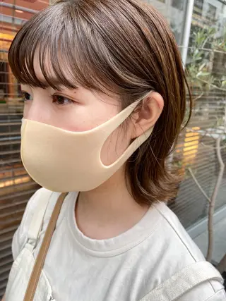 ミディアム カラー ヘアアレンジ 溝口 ひなこのマツエク・マツパデザイン