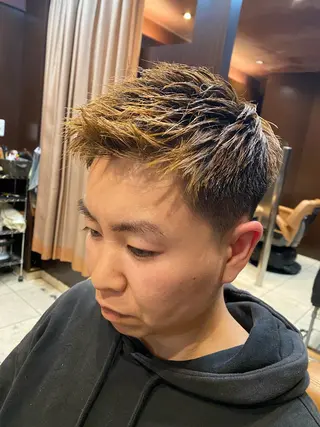 ミディアム 北川 竜也のヘアスタイル