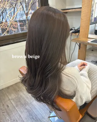 ロング カラー 広島/ヘアセット /ベージュ/わかなのヘアスタイル