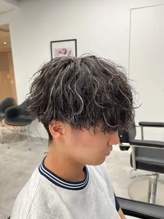 カラー パーマ メンズ メンズパーマ/新潟/ 万代／田崎亮🌟のヘアスタイル
