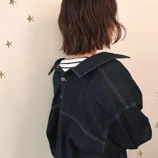 ミディアム カラー 市川 千夏のヘアスタイル