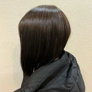 ミディアム カラー レイヤーカット/ブラ ウンカラー/河野凜のヘアスタイル