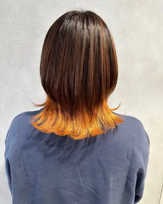 ミディアム カラー 唐澤 千尋のヘアスタイル