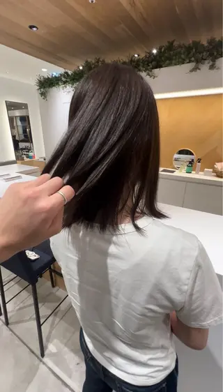 ミディアム カラー 髪質改善/似合わせ/ 艶髪🧡‬‪田中颯士のヘアスタイル