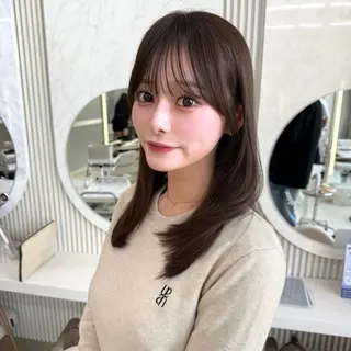 セミロング 似合わせレイヤー/ 透明感カラーのヘアスタイル