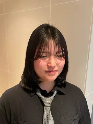 ミディアム カラー パーマ 縮毛矯正/レイヤー 🌙児玉光瑠のヘアスタイル