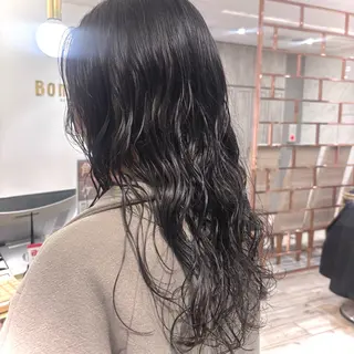ロング パーマ かどた はるなのヘアスタイル