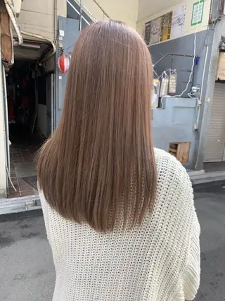 ミディアム カラー 西村あきや トレンド韓国ヘアのヘアスタイル