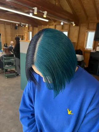 カラー まろみ暖色×ボブ ×chia🕯のヘアスタイル