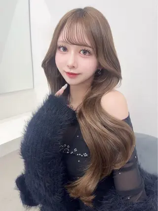 ロング レイヤーカット/ 顔まわり/リキのヘアスタイル