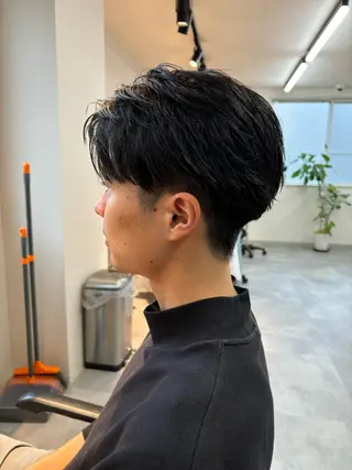 メンズ 保立/フェザーパーマ /メンズカット千葉のヘアスタイル