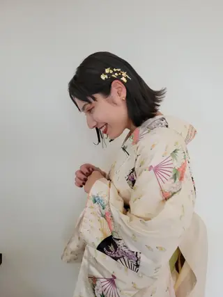 ヘアアレンジ 羽エクステ🩷 🤍まき🤍のマツエク・マツパデザイン
