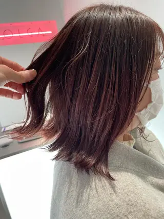 ミディアム カラー 🐺ウルフ/レイヤー カット/高嶋湧大のヘアスタイル