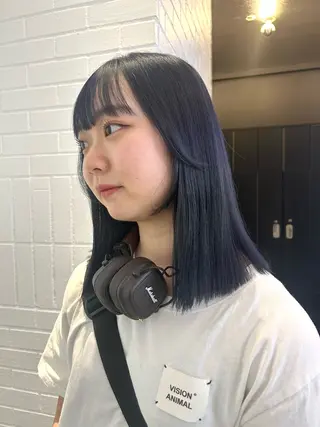 セミロング カラー 🤍垢抜け♡透明感 カラーmoeka🤍のヘアスタイル