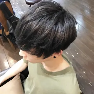 ショート カラー パーマ ヘアアレンジ メンズ キッズ kobayashi $hogoのヘアスタイル