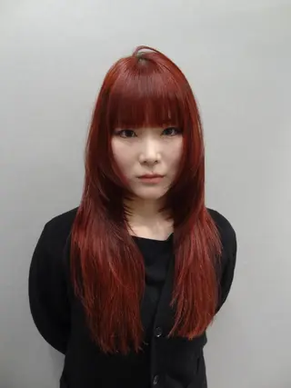 ロング ハイトーン/髪質改善 /ブリーチ縮毛のヘアスタイル