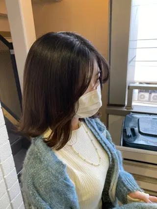 ミディアム 縮毛矯正/ウルフ/ ボブ/増田のヘアスタイル