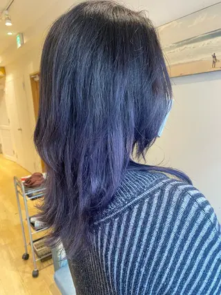 ミディアム カラー kawabe maikoのヘアスタイル