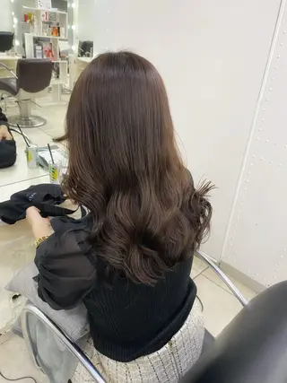 ミディアム コテ巻き風パーマ💛 池袋のヘアスタイル