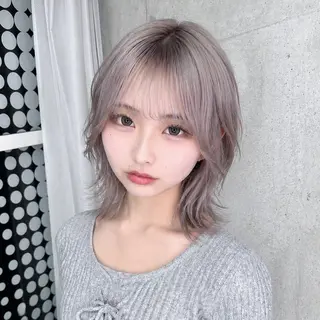 ショート ウルフカット×ハイ トーン職人🤍ゆうひのヘアスタイル