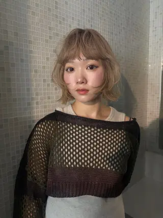 ショート カラー ヘアアレンジ ニュアンスカラー🧶 nanacoのヘアスタイル