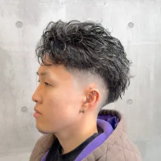 ショート パーマ ヘアアレンジ メンズ MENIN メンズ サロン　望月　涼太のヘアスタイル