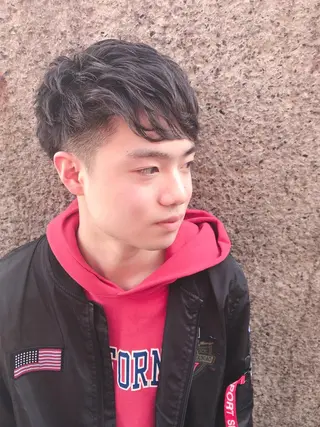 ショート カラー パーマ ヘアアレンジ メンズ ちこ .のヘアスタイル