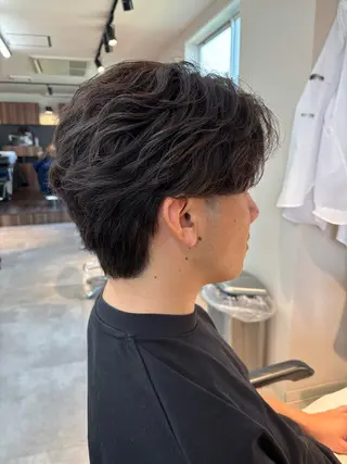 パーマ メンズ 保立/フェザーパーマ /メンズカット千葉のヘアスタイル