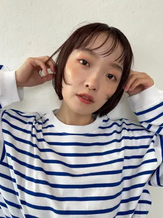 ショート カラー ヘアアレンジ satsuki 暖色・ブラウンカラーのヘアスタイル