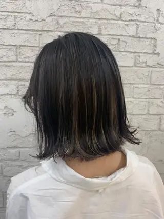 ミディアム カラー ハイライトカラー＆ ダブルカラー　田口のヘアスタイル