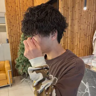 ショート パーマ メンズ ✨️髪質改善✨️ツヤ カラー✨️竹脇美奈のヘアスタイル