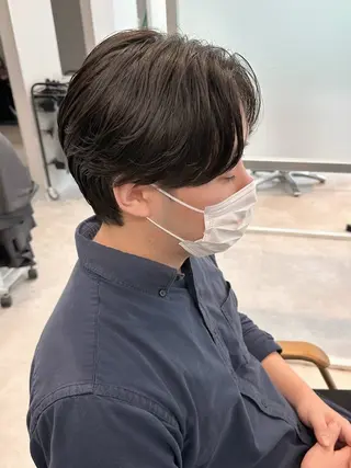 ショート ヘアアレンジ メンズ かのん/メンズ毛流れ 特化/曲がる縮毛矯正のヘアスタイル