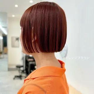 ショート カラー パーマ/暖色/ボブ イワタテ🇰🇷のヘアスタイル