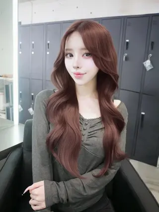 ロング ナナ♡レイヤーカット ♡似合わせカラーのヘアスタイル