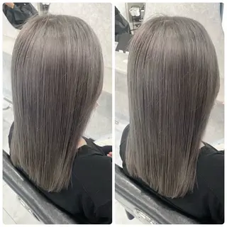 ミディアム 🦋ハイトーン🦋 石山 希理🦋のヘアスタイル