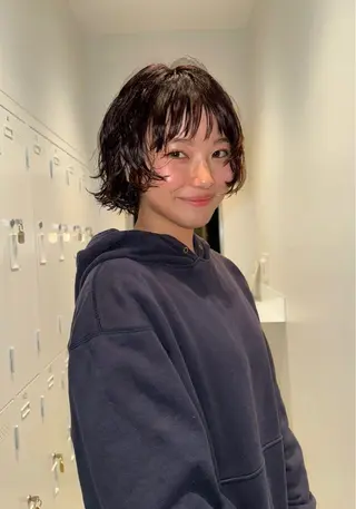 ショート パーマ 似合わせボブ/ 大人ボブ🩵しおのヘアスタイル