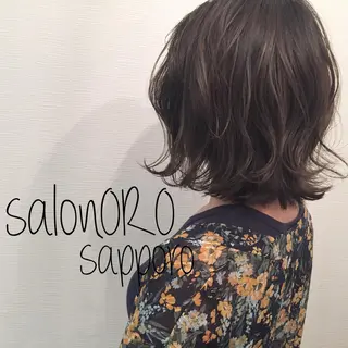 ミディアム カラー 池田 真由美のヘアスタイル