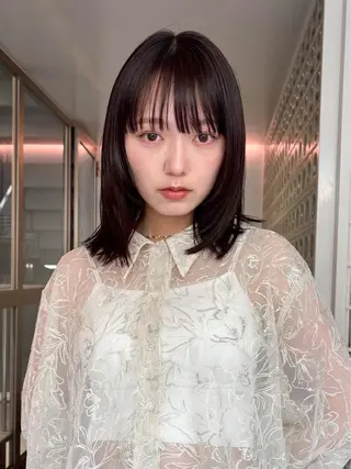 ミディアム カラー お悩み解決縮毛矯正 レイヤー達人柴崎大樹のヘアスタイル