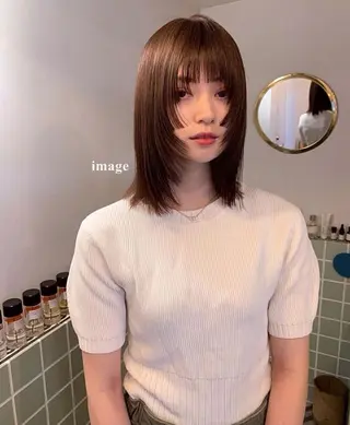 ミディアム 韓国レイヤー/ショー ト/nodokaのヘアスタイル