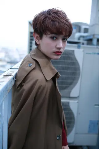 ショート カラー パーマ ヘアアレンジ メンズ キッズ ネイル マツエク・マツパ premier modelsのヘアスタイル