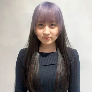 ロング デザインカラー/パー マ🦖外岡咲希🦖のヘアスタイル