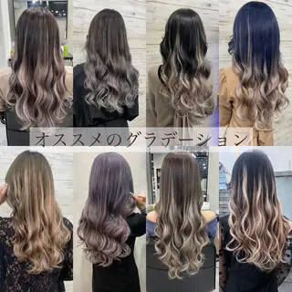 セミロング カラー ヘアアレンジ LAVENDIA 初音のヘアスタイル