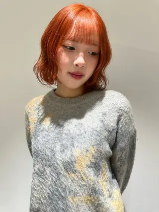 ミディアム カラー ショート/レイヤー 高野菜瑠のヘアスタイル