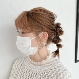 ミディアム 顔周りカット/透明感 カラー🤍大塚蛍のヘアスタイル