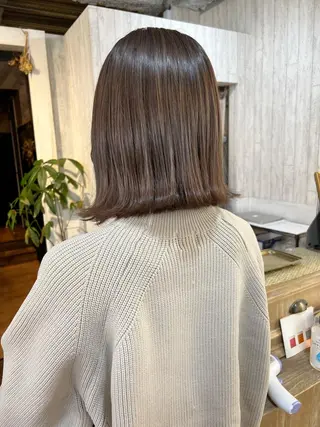 ミディアム 初めてでも失敗しない 透明感カラー　Miiのヘアスタイル