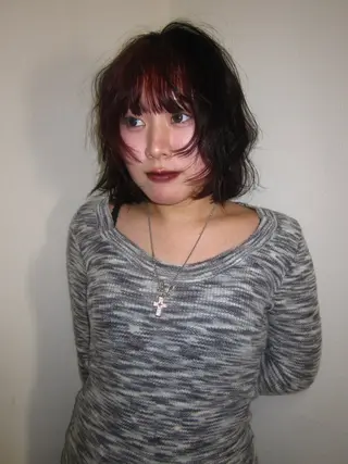 ミディアム カラー Uil所属・Anna⸝⸝⸝ഒ/ 二ュアンス/艶カラーのヘアスタイル