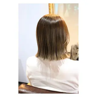 ミディアム カラー 中野 誠子のヘアスタイル