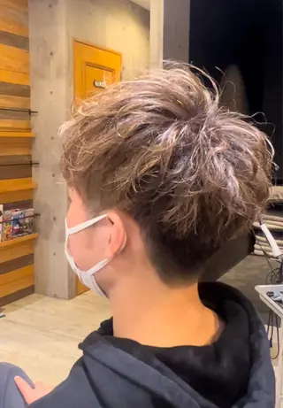 ミディアム カラー パーマ ヘアアレンジ メンズ キッズ ネイル マツエク・マツパ アイブロウ EnBlesS西宮 マンツーマン神道有基のヘアスタイル