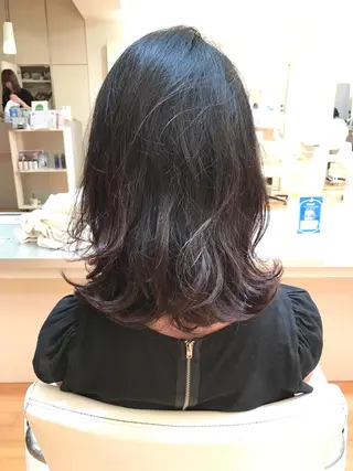 ミディアム パーマ タジマ ヤスヒサのヘアスタイル